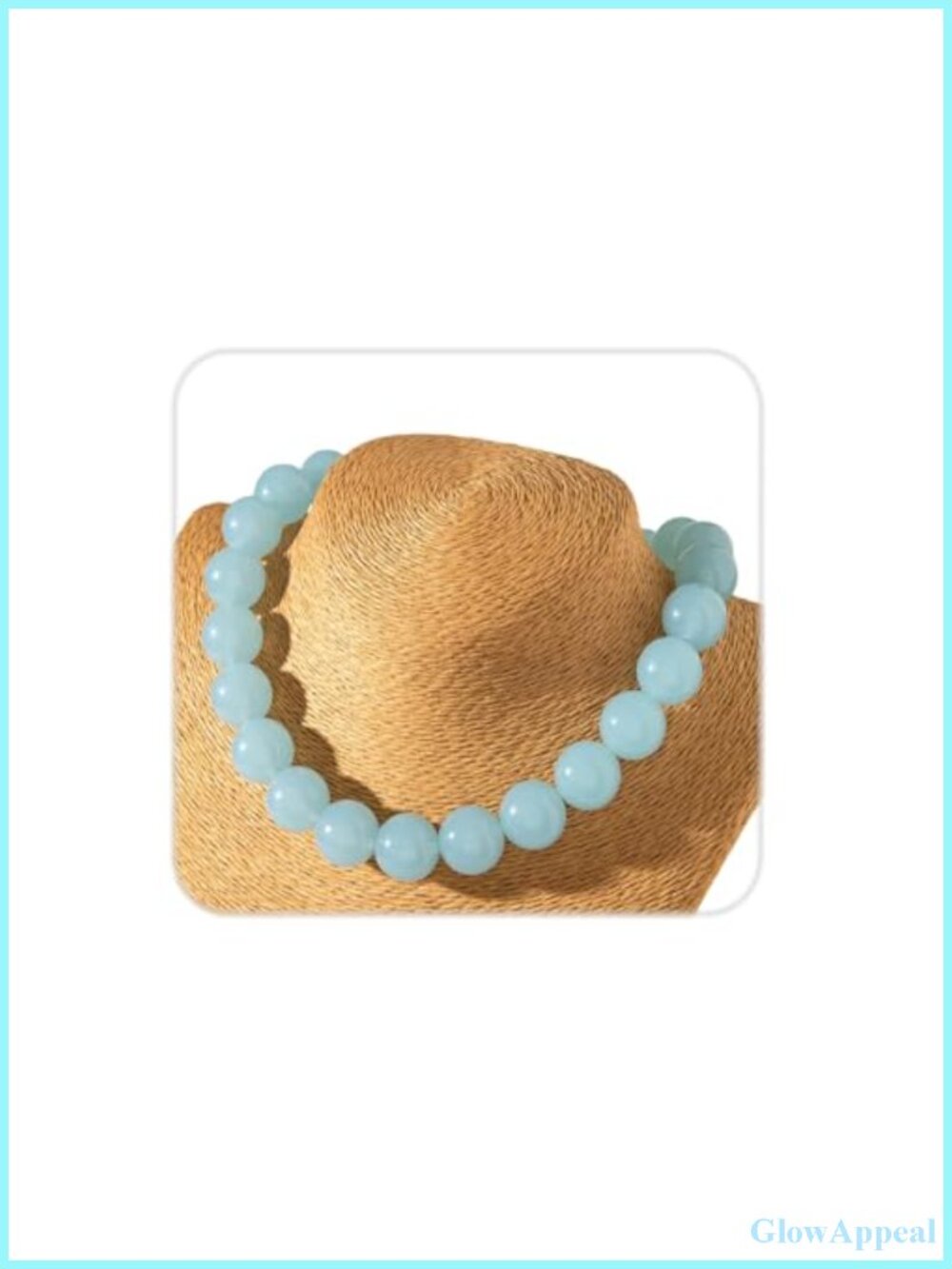 Chunky Beaded Choker Necklace Acrylic Round Bead Handmade Summer Jewelry